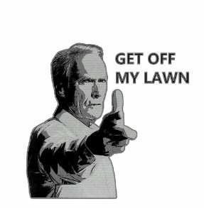 Runter von meinem Rasen